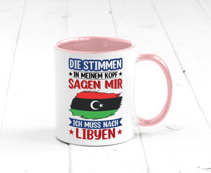 Libyen | Urlaub Stimmen in meinem Kopf Traumland Geschenkidee Humor Tasse
