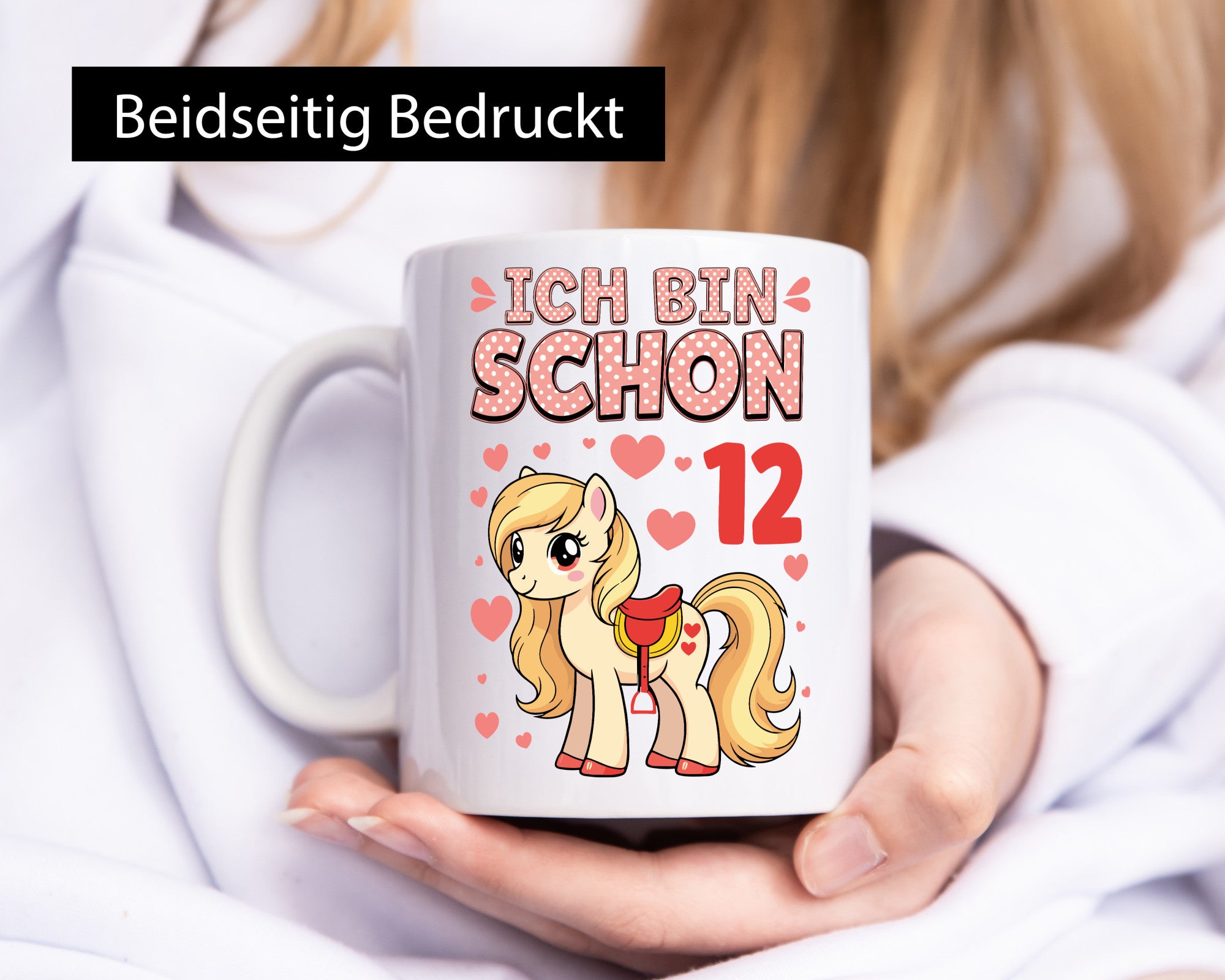 12. Geburtstag | 12 Jahre Mädchen Reiten Pony lustig Geschenkidee Geschenk Tasse