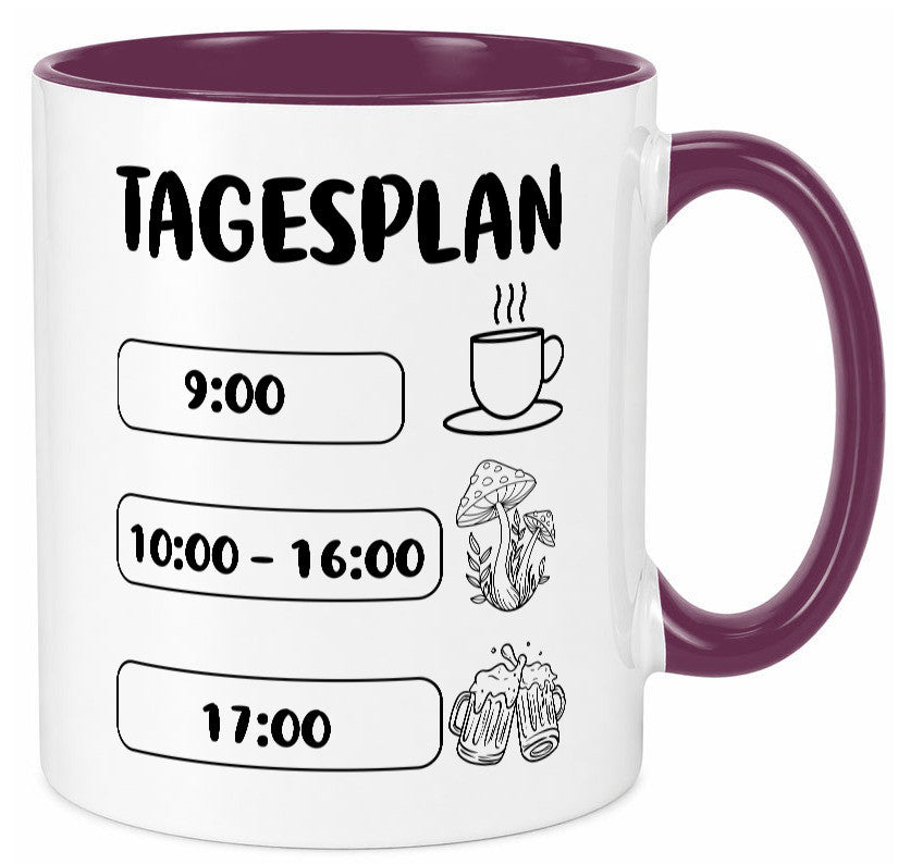 Tagesplan Pilzsammler | Pilze Wald v2 Geschenk Humor Geschenkidee lustiger
