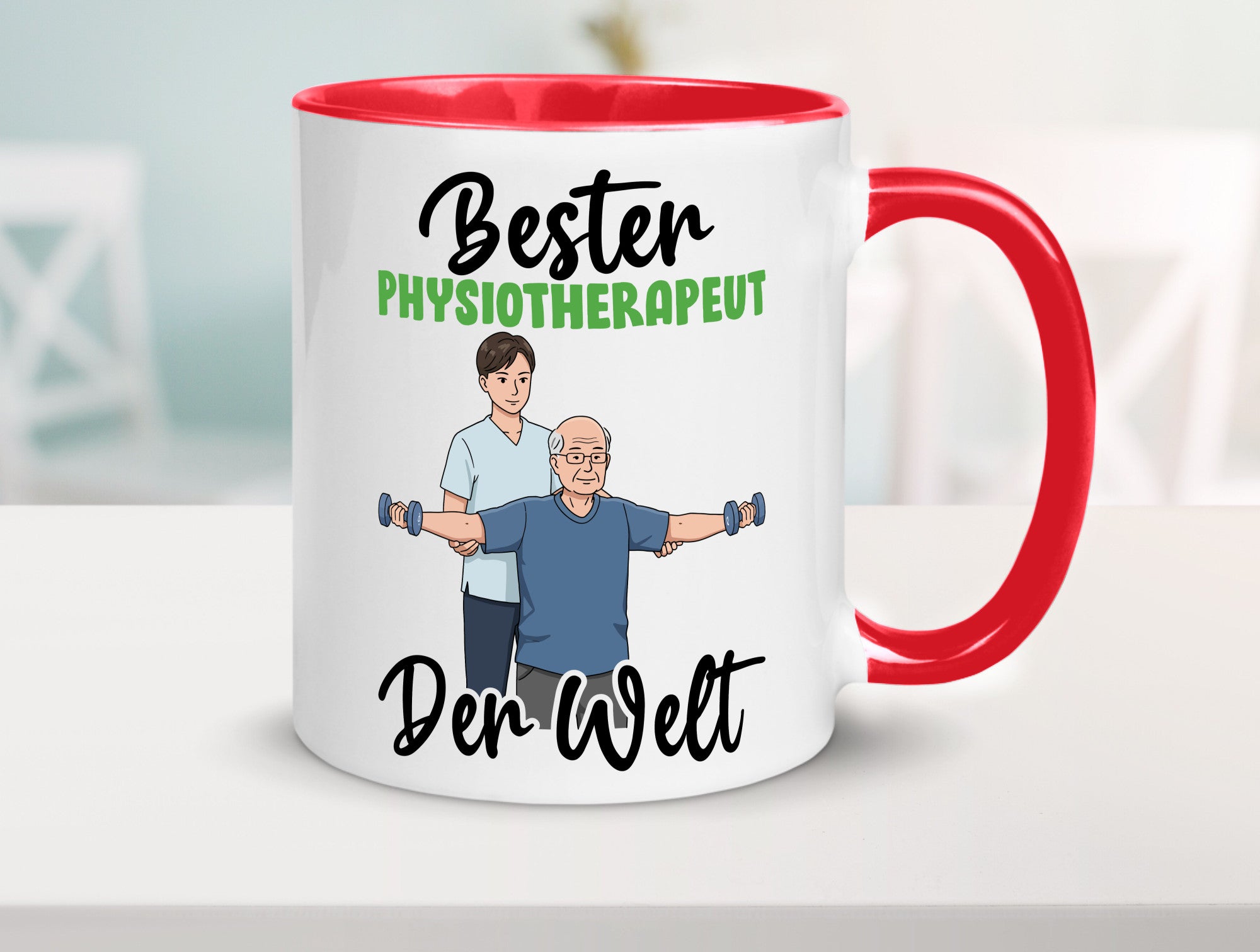 Bester Physiotherapeut v3 Geschenk Humor Geschenkidee lustiger Spruch Tasse
