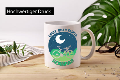 Coole Opas fahren Rennrad | Mond Landschaft Geschenk Familie Geschenkidee