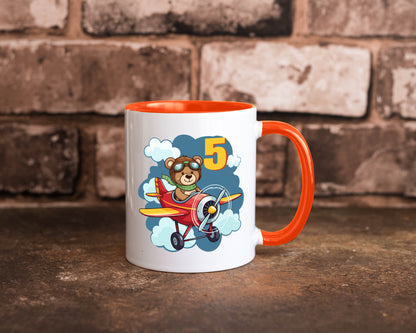 5. Geburtstag | 5 Jahre Kinder Pilot Flugzeug Geschenkidee Humor Tasse