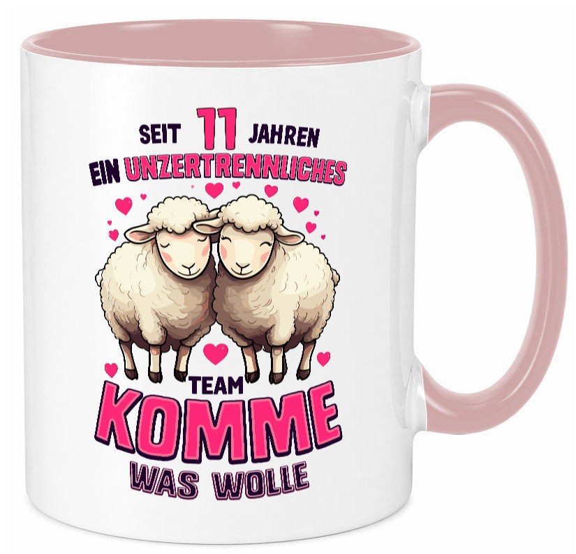11 Jahre Verheiratet | ein Team Ehepaar v2 Humor Geschenkidee Tasse