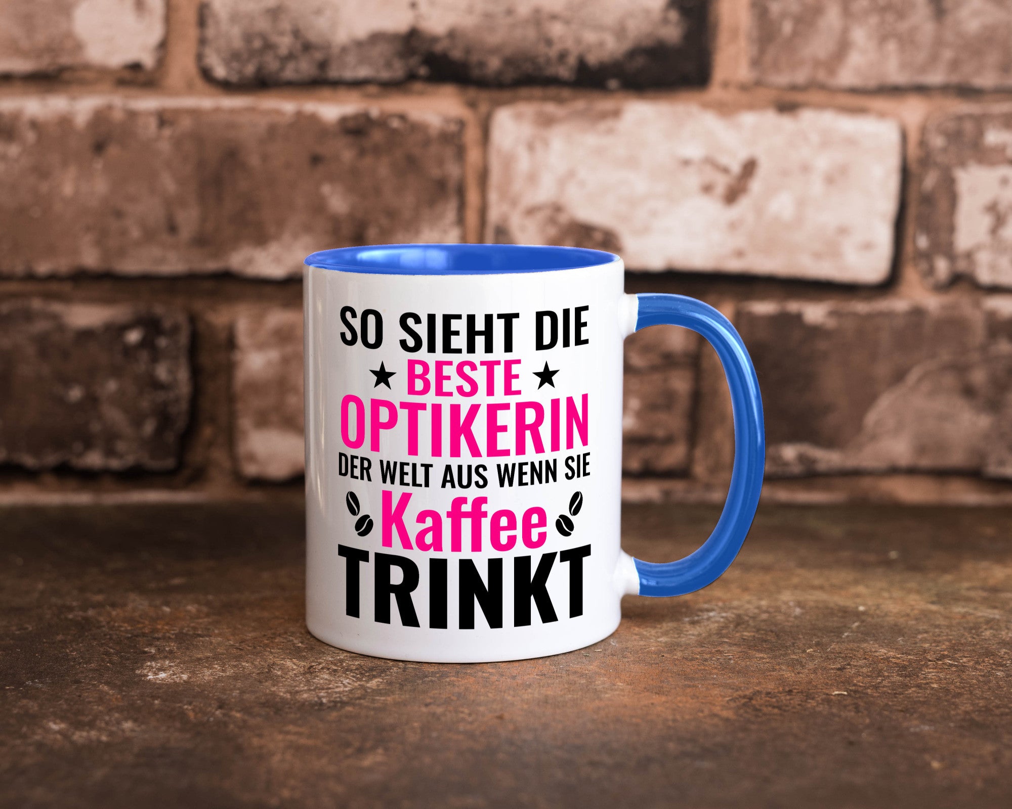 Kaffee trinkt: Optikerin | Augenoptik Geschenkidee Humor Tasse