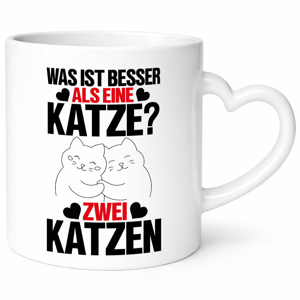 Katzenliebe Tasse | zwei Katzen Katzenbesitzer Spruch lustig Tierliebhaber