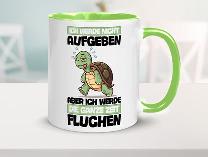 Ich geb nicht auf werde aber fluchen | Schildkröte Joggen v2 Humor Geschenkidee