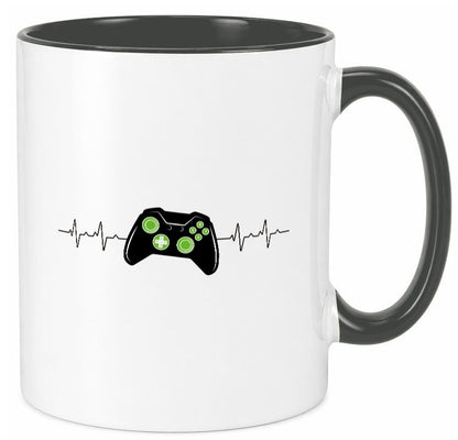Controller Herzschlag | Heartbeat Gamer lustig Humor Geschenkidee Geschenk Tasse