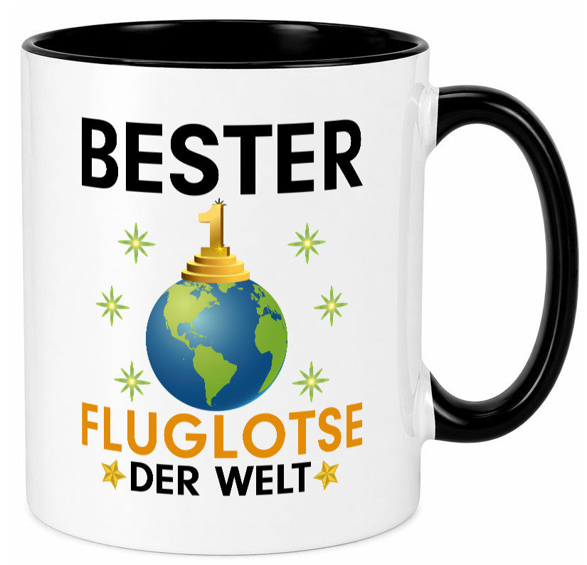 Welt Bester Fluglotse | Flugverkehr Flughafen lustiger Spruch Geschenk Humor Tasse