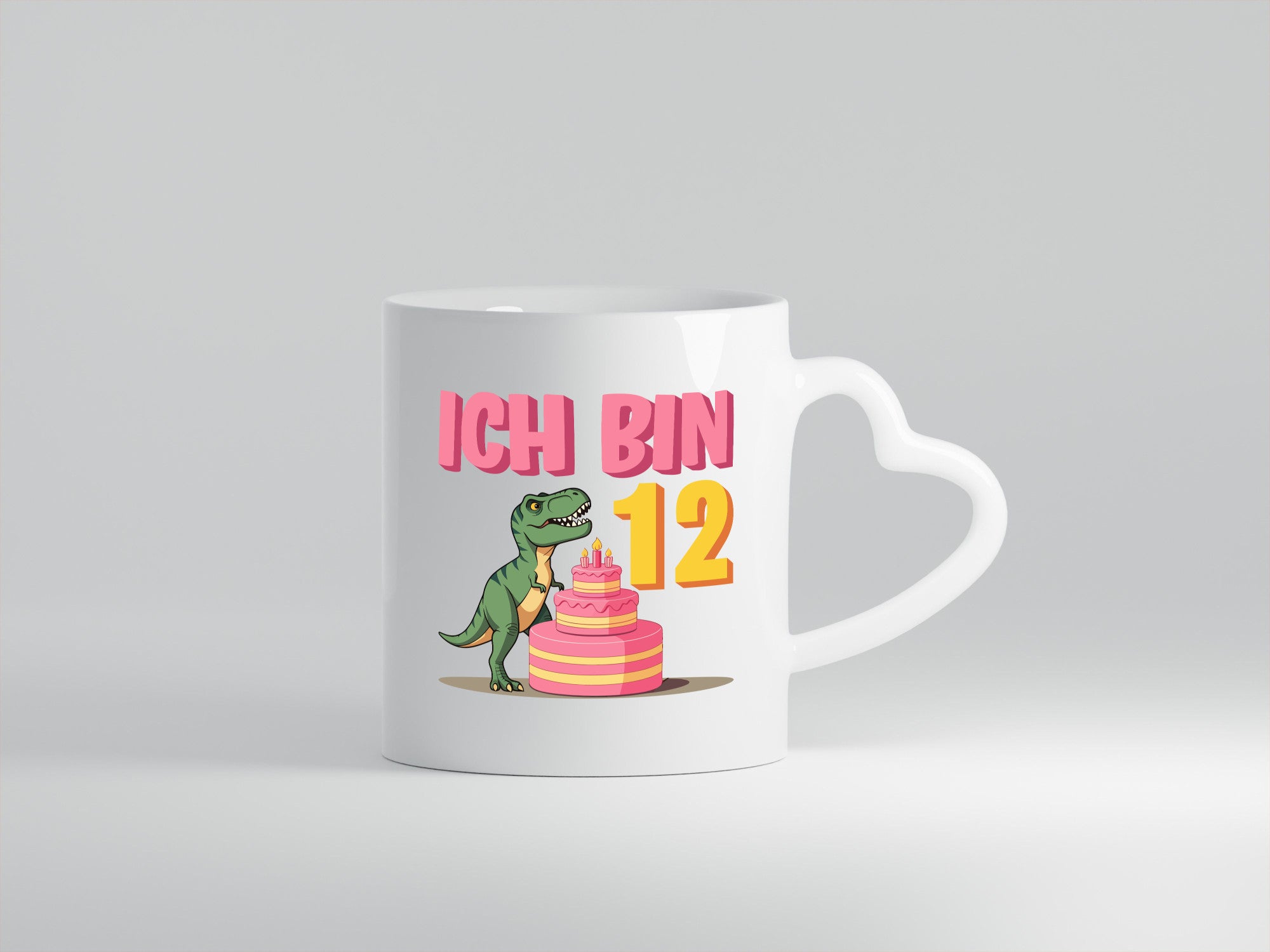 12 Geburtstag | Jahre Dinosaurier mit Kuchen Geschenkidee Humor Tasse