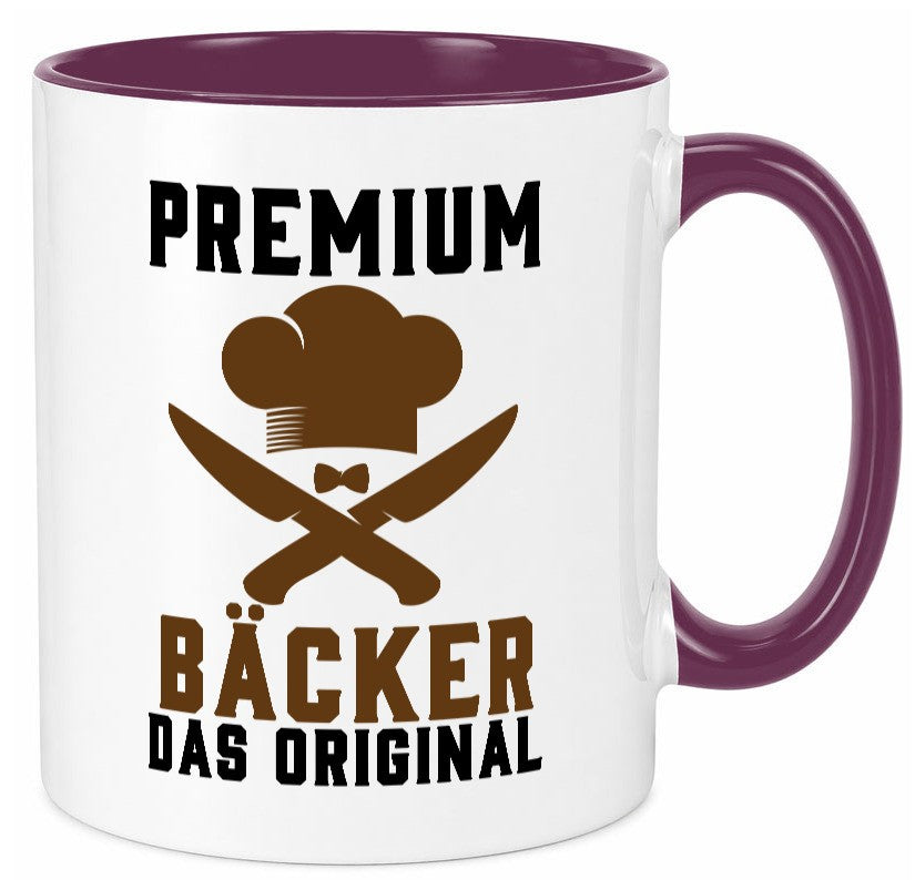 Premium Bäcker das Orginal Humor Geschenkidee Tasse