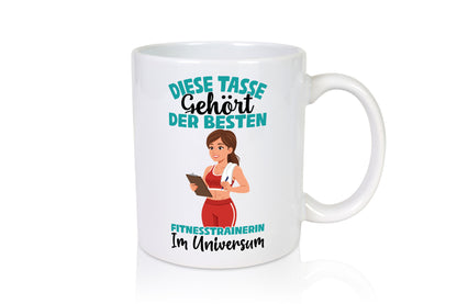 Im Universum: Fitnesstrainerin | Trainerin Sport lustig Humor Geschenkidee