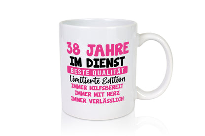 38 Jahre im Dienst | Jubiläum Arbeit v10 lustiger Spruch Geschenk Kollegen Büro