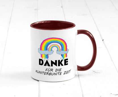 Danke für die Kunderbunte Zeit | Regenbogen lustiger Spruch Geschenk Humor