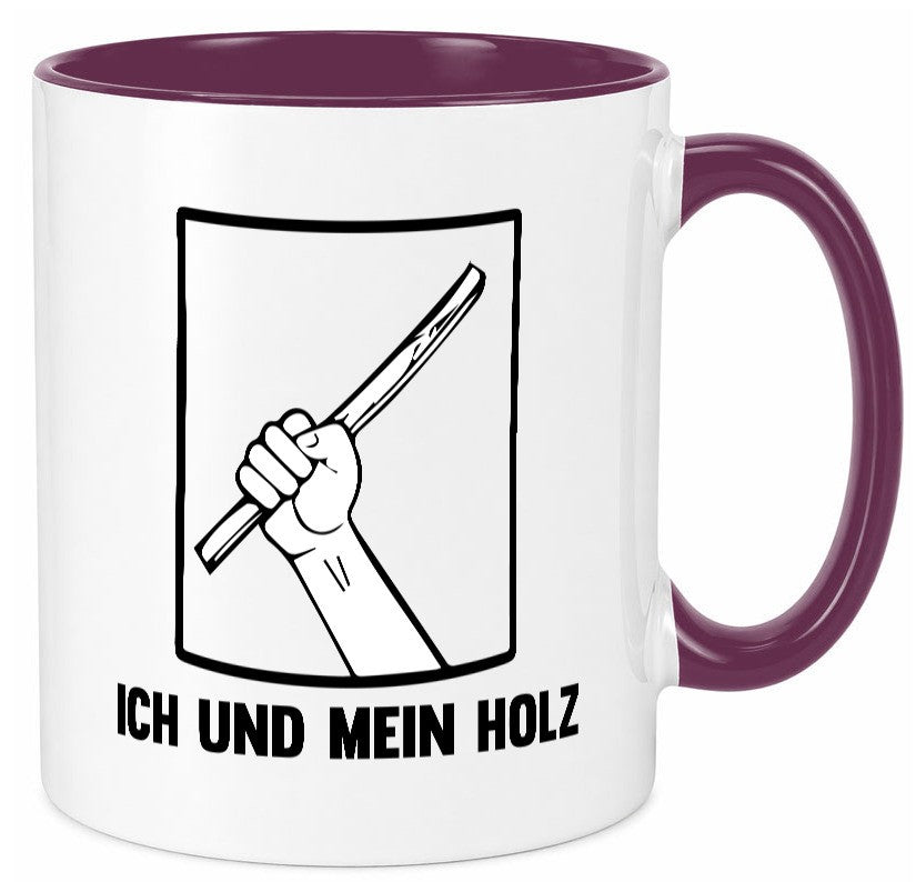 Ich und mein Holz | Holzfäller Holzmacher Geschenkidee Humor Tasse