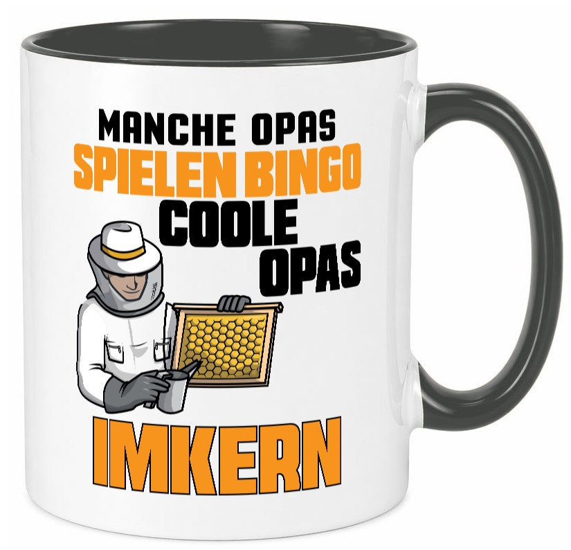 Opas spielen Bingo, coole imkern | Opa Imker| Honig lustig Familie Geschenkidee Tasse