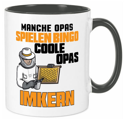 Opas spielen Bingo, coole imkern | Opa Imker| Honig lustig Familie Geschenkidee Tasse