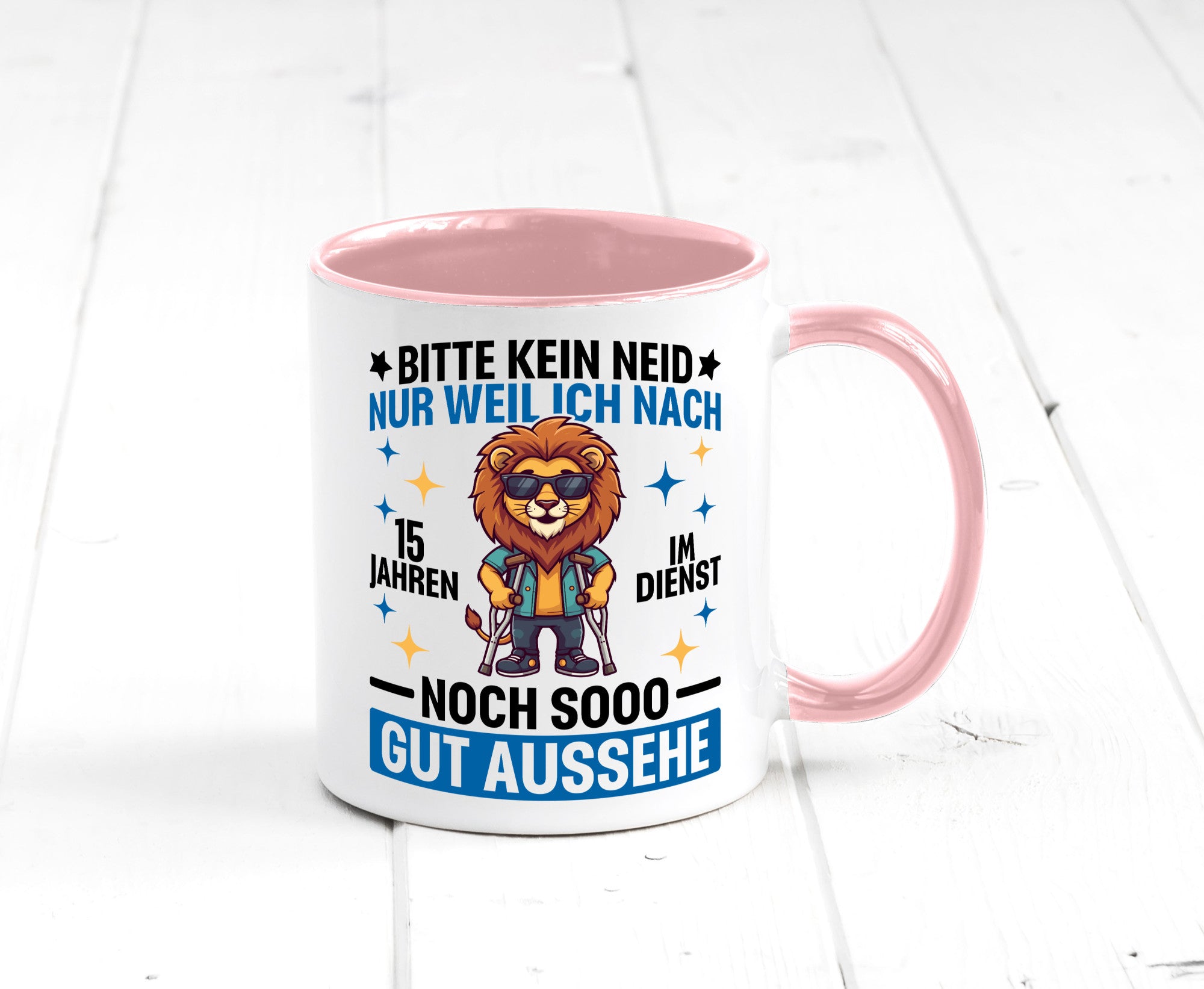 15 Jahre im Dienst | Arbeitsjubiläum Arbeit lustig Kollegen Büro Geschenk Tasse