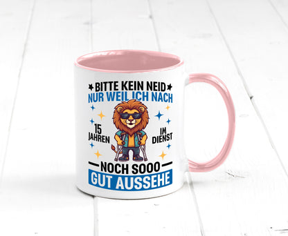 15 Jahre im Dienst | Arbeitsjubiläum Arbeit lustig Kollegen Büro Geschenk Tasse