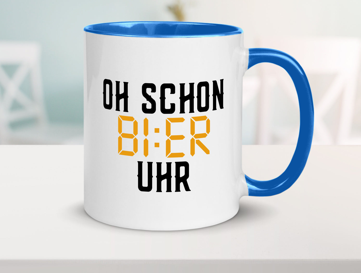 Oh schon Bier Uhr | Biertrinker Party Feiern Pils Humor Geschenkidee Tasse