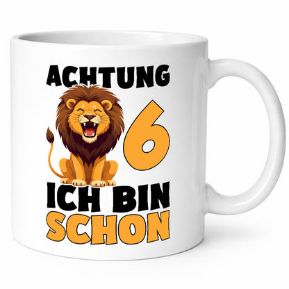 6. Geburtstag | 6 Jahre Löwe lustig Geschenkidee Geschenk Tasse