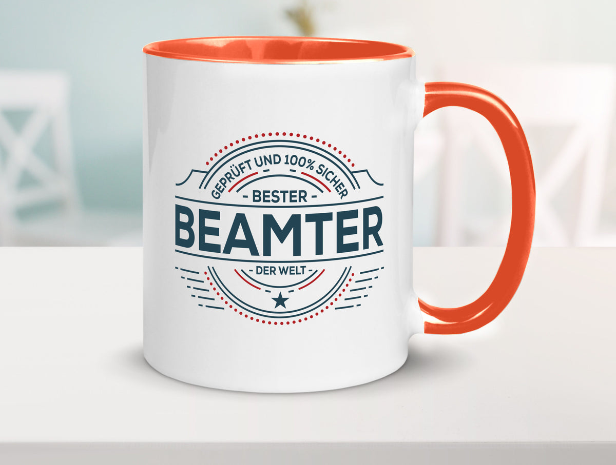 Geprüft und sicher: Beamter | Verbeamtung Dienst Humor Geschenkidee Tasse