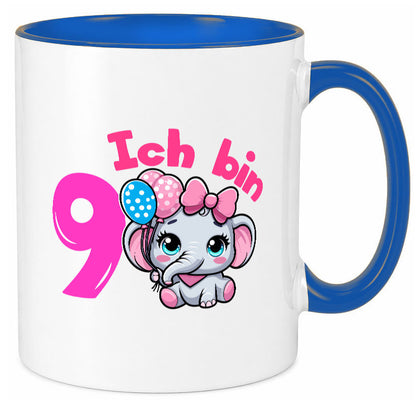 9. Geburtstag | 9 Jahre Elefant Mädchen Geschenk Geschenkidee lustiger Spruch
