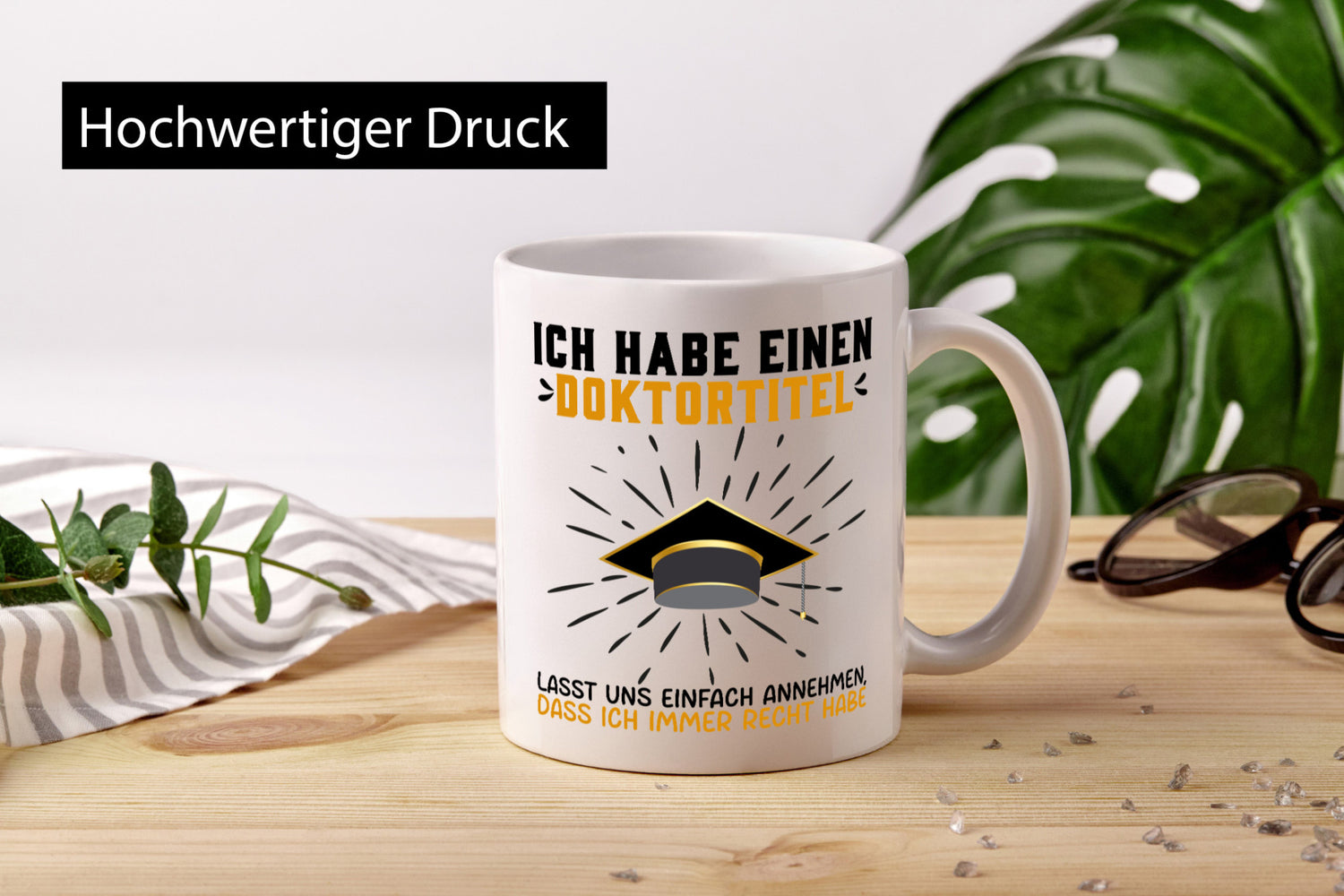 Ich habe einen Doktortitel | Beachlor Abschluss Geschenkidee Humor Tasse