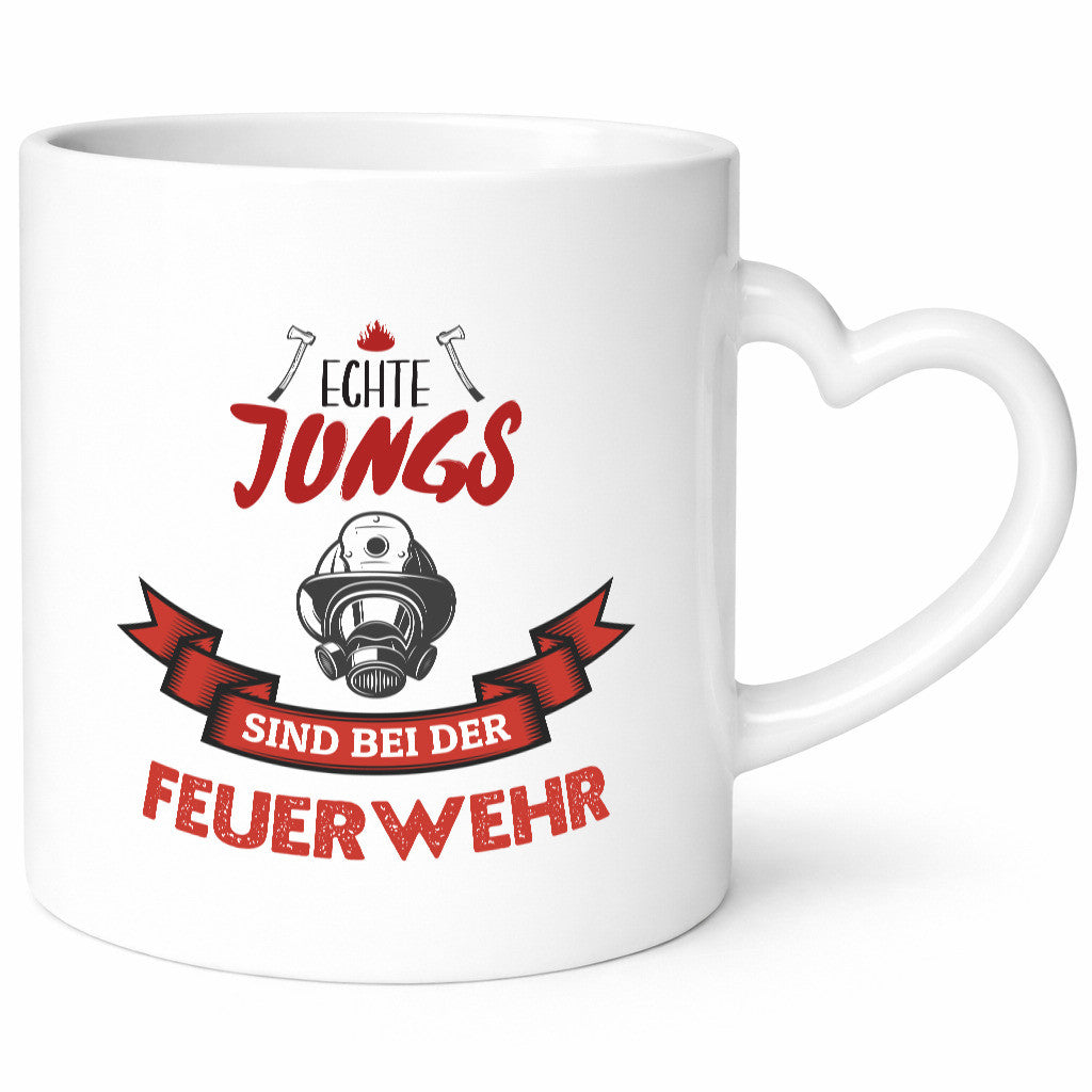 Echte Jungs sind bei der Feuerwehr | Feuerwehrmann lustiger Spruch Geschenk