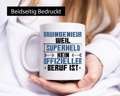 Superheld Bauingenieur | Ingenieur Humor Geschenkidee Tasse