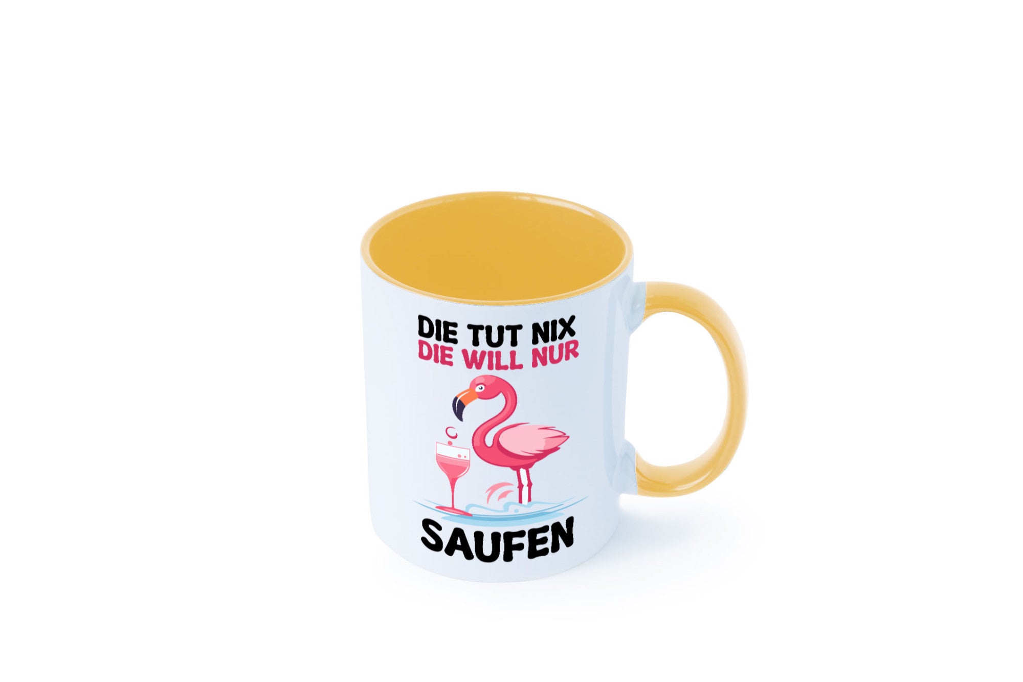 Die tut nix will nur Saufen | Flamingo Alkohol v2 Geschenk Humor Geschenkidee
