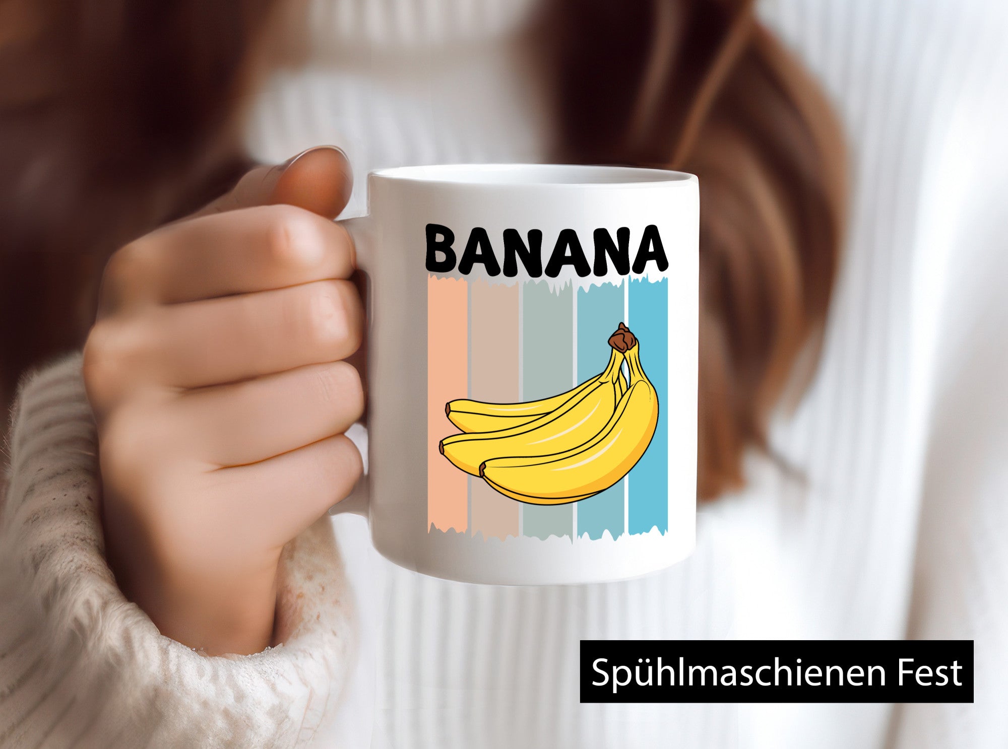 Retro Banana | Bannane Frucht Geschenk Humor Geschenkidee lustiger Spruch Tasse
