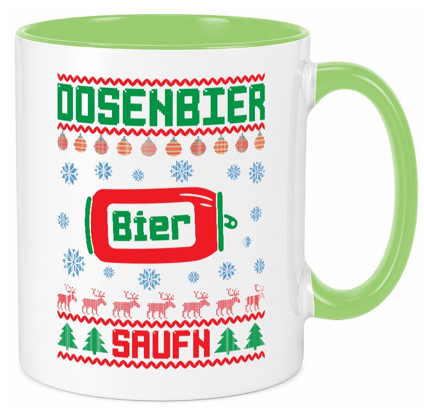 Dosenbier Saufn | Ugly Christmas Weihnachten Humor Geschenkidee Tasse