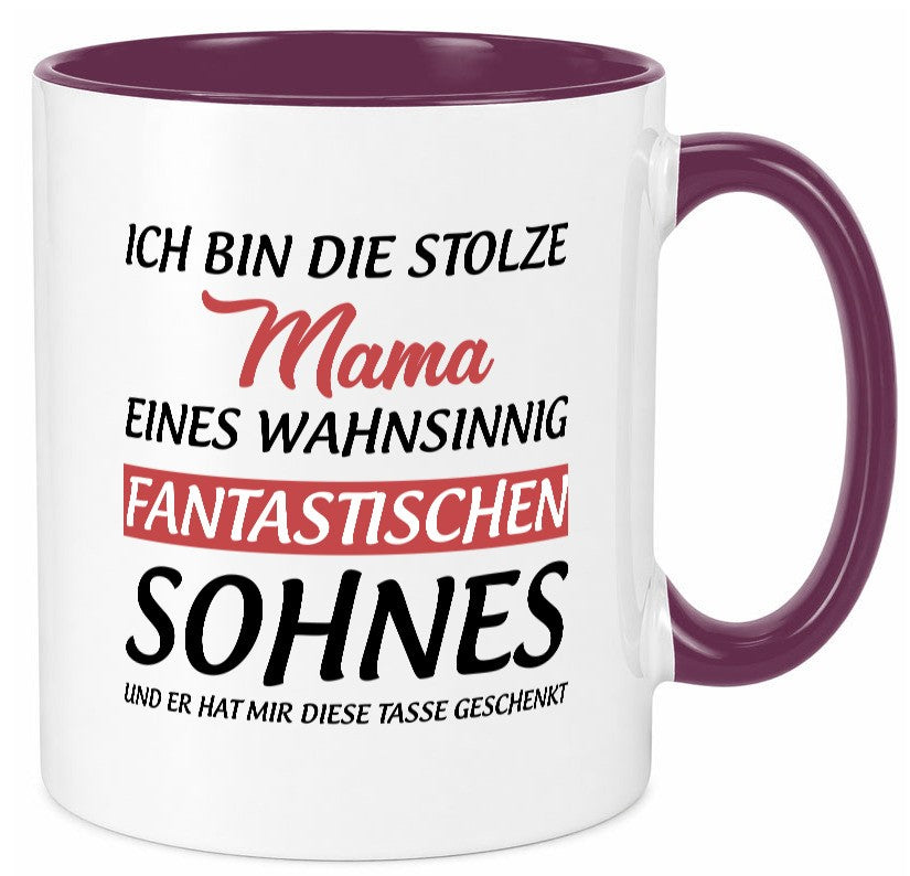 Stolze Mama | Sohn hat mir diese Tasse geschenkt Geschenkidee Familie Humor
