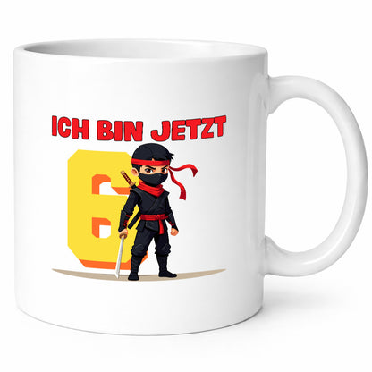 6. Geburtstag | 6 Jahre Ninja Kinder Humor Geschenkidee Tasse