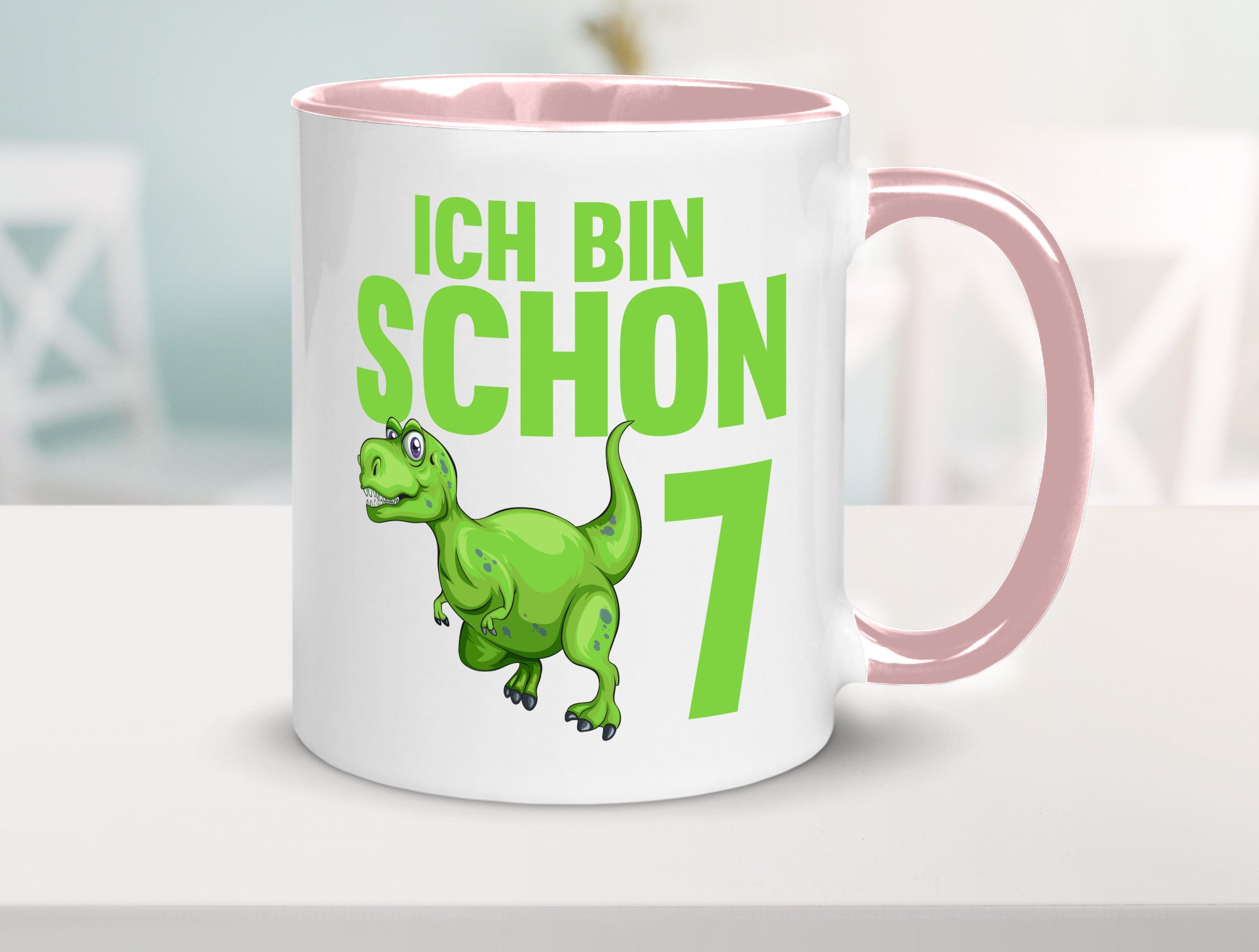 7. Geburtstag | 7 Jahre Dino Dinosaurier Humor Geschenkidee Tasse