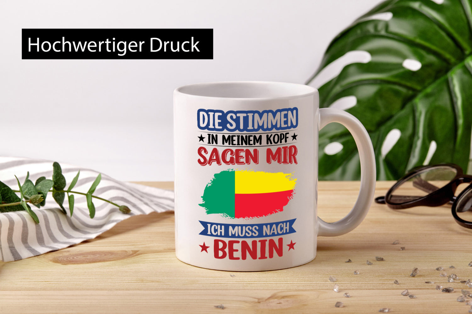 Benin | Urlaub Stimmen in meinem Kopf Traumland Geschenkidee Humor Tasse