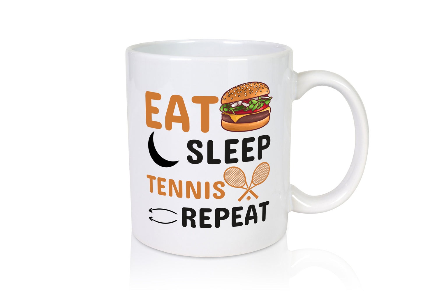 Eat Sleep Tennis Repeat | Tennisspieler Tasse Sport Geschenk Humor Geschenkidee