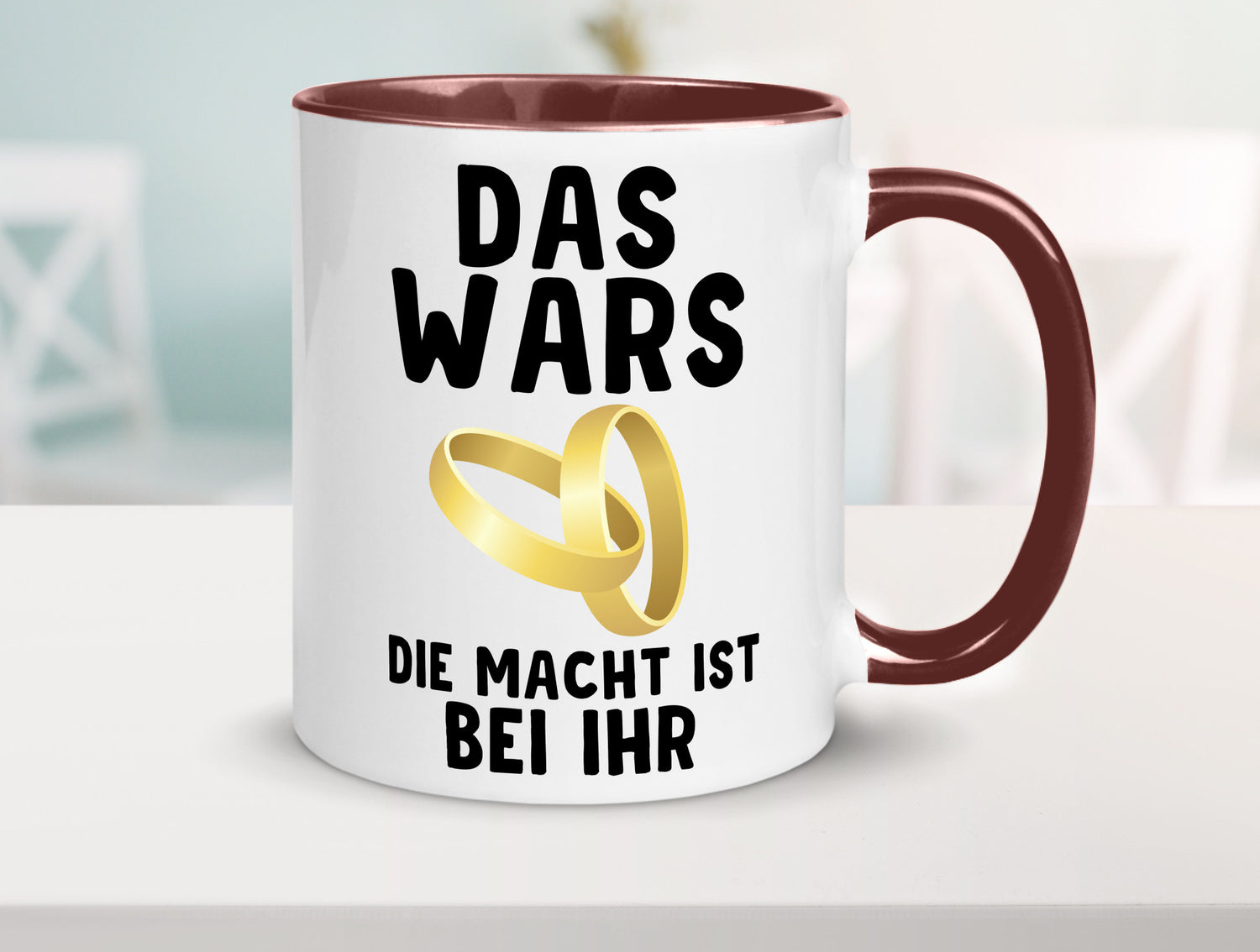 Die macht ist bei ihr | Hochzeit Tasse Ehemann Ehe Geschenk Humor Geschenkidee