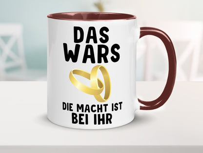 Die macht ist bei ihr | Hochzeit Tasse Ehemann Ehe Geschenk Humor Geschenkidee