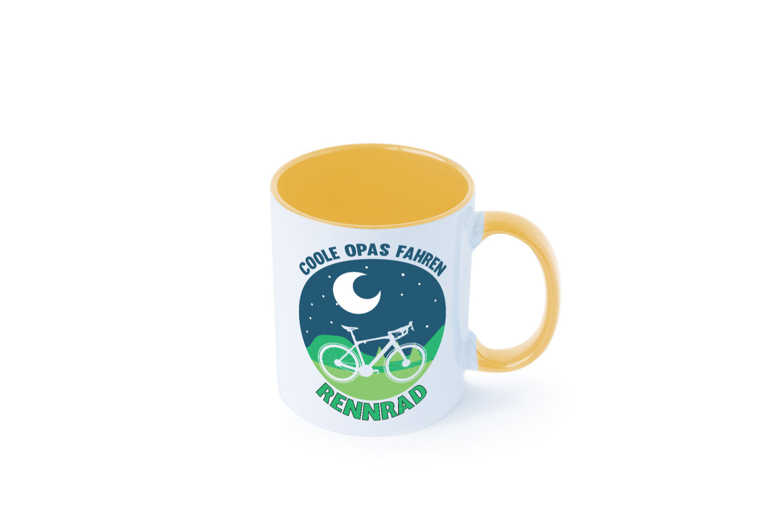 Coole Opas fahren Rennrad | Mond Landschaft Geschenk Familie Geschenkidee