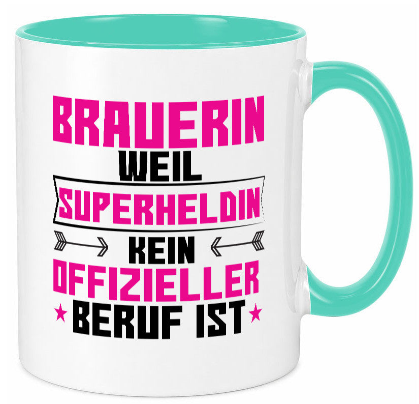 Superheldin Brauerin | Bier Brauerei Humor Geschenkidee Tasse