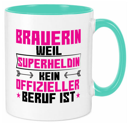 Superheldin Brauerin | Bier Brauerei Humor Geschenkidee Tasse