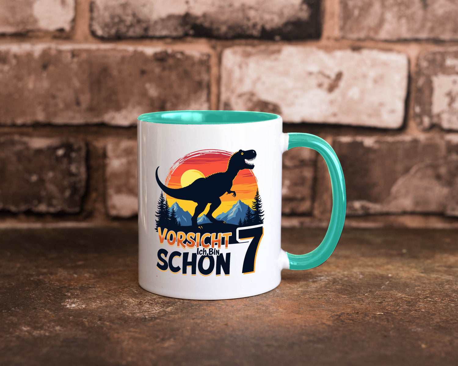 7. Geburtstag | 7 Jahre Dinosaurier v2 Geschenk Geschenkidee lustiger Spruch