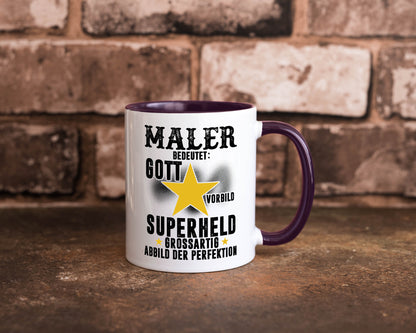 Bedeutung von Maler | Malerei Humor Geschenkidee Tasse