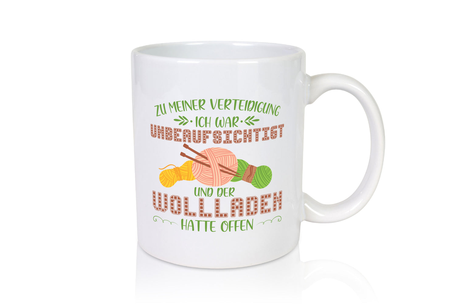 Zur Verteidigung | Unbeaufsichtigt Wollladen Stricken Geschenk Humor