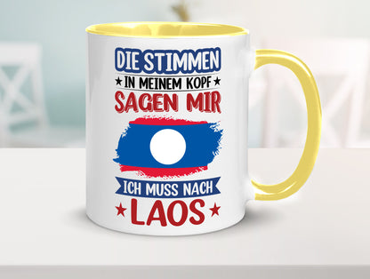 Laos | Urlaub Stimmen in meinem Kopf Traumland lustig Humor Geschenkidee