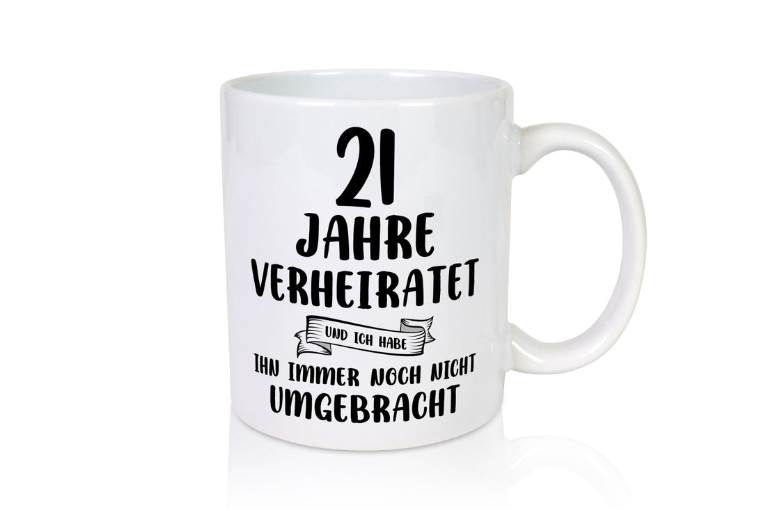21 Jahre Verheiratet, immer noch am Leben! Humor Geschenkidee Tasse