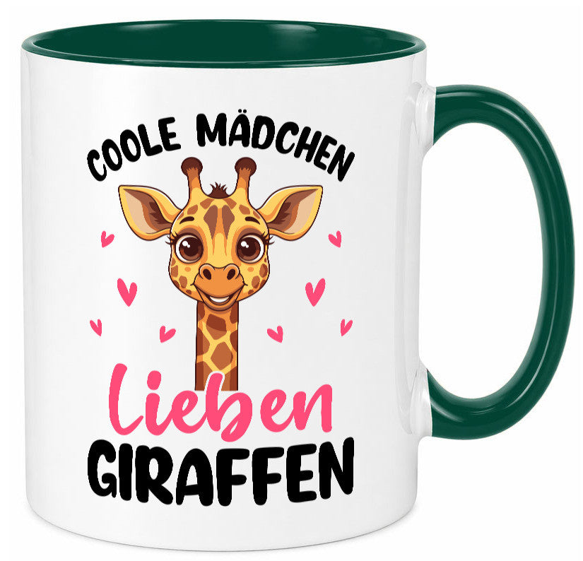 Coole Mädchen lieben Giraffen | Giraffe Geschenk Humor Geschenkidee lustiger Tasse