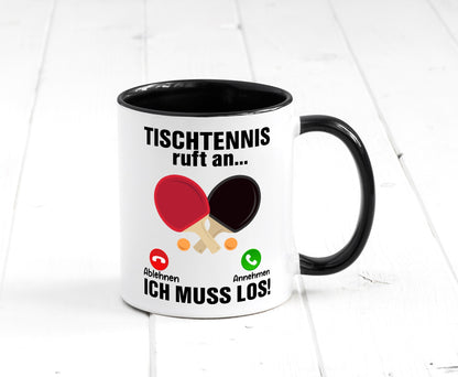Tischtennis ruft an | Tennis spielen v2 Humor Geschenkidee Tasse
