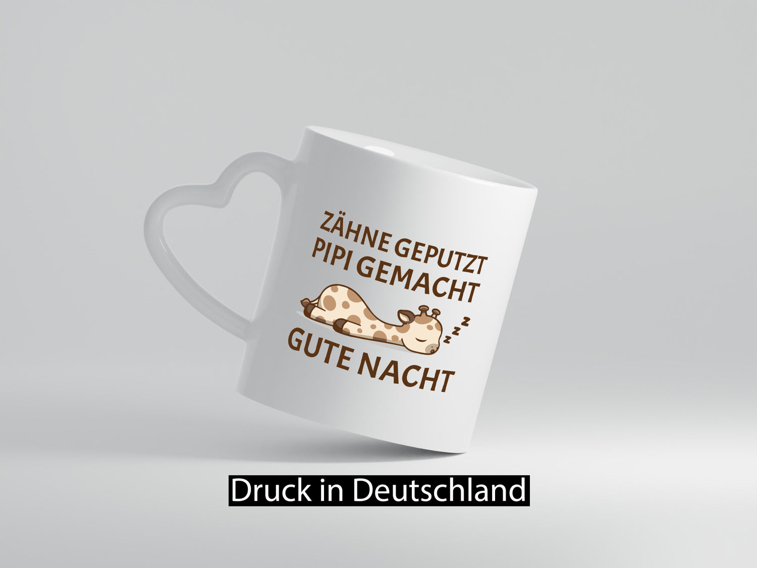 Zähne geputzt, Pipi gemacht, gute Nacht | Giraffe lustiger Spruch Geschenk
